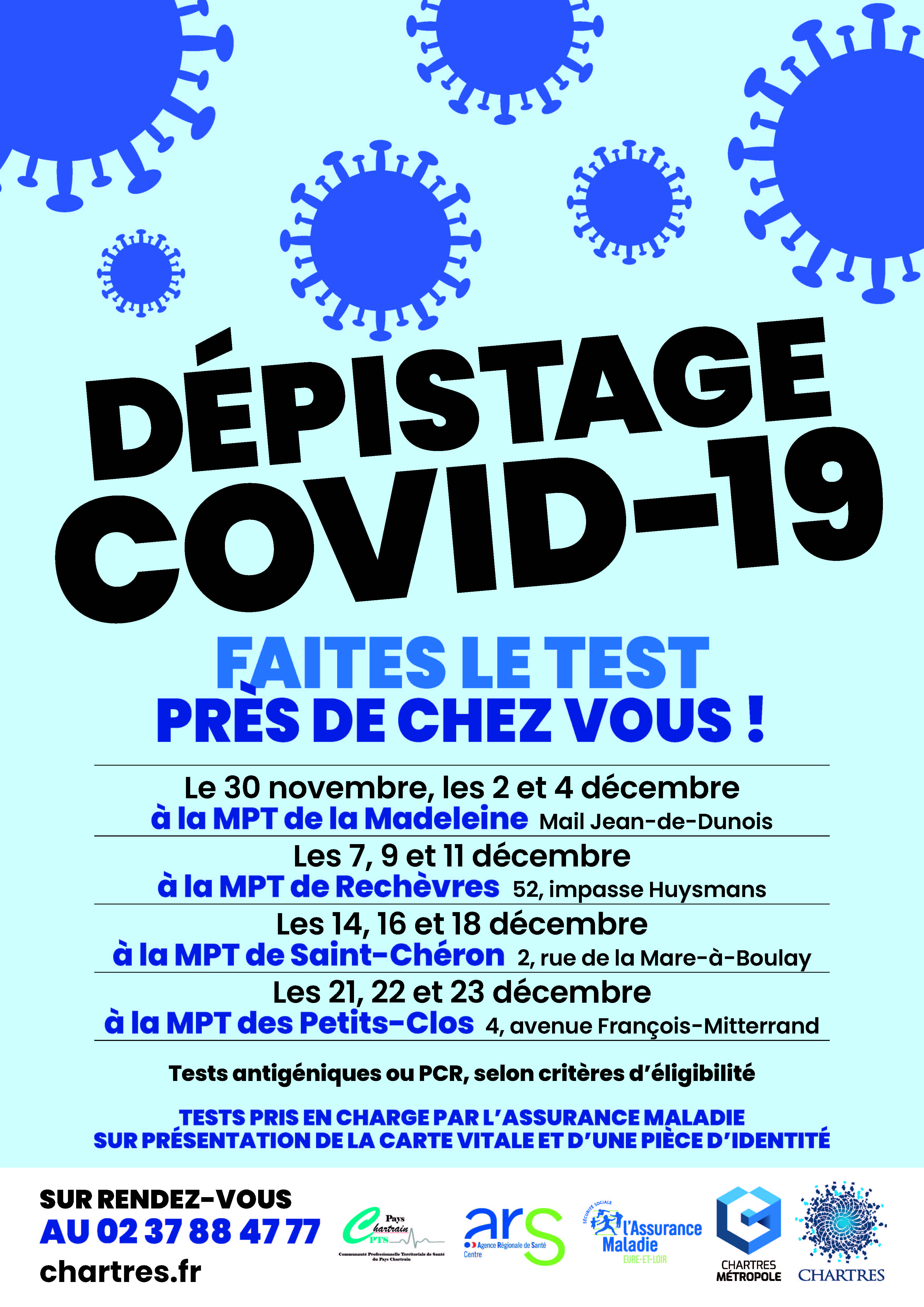 dates dépistage Cobid agglo