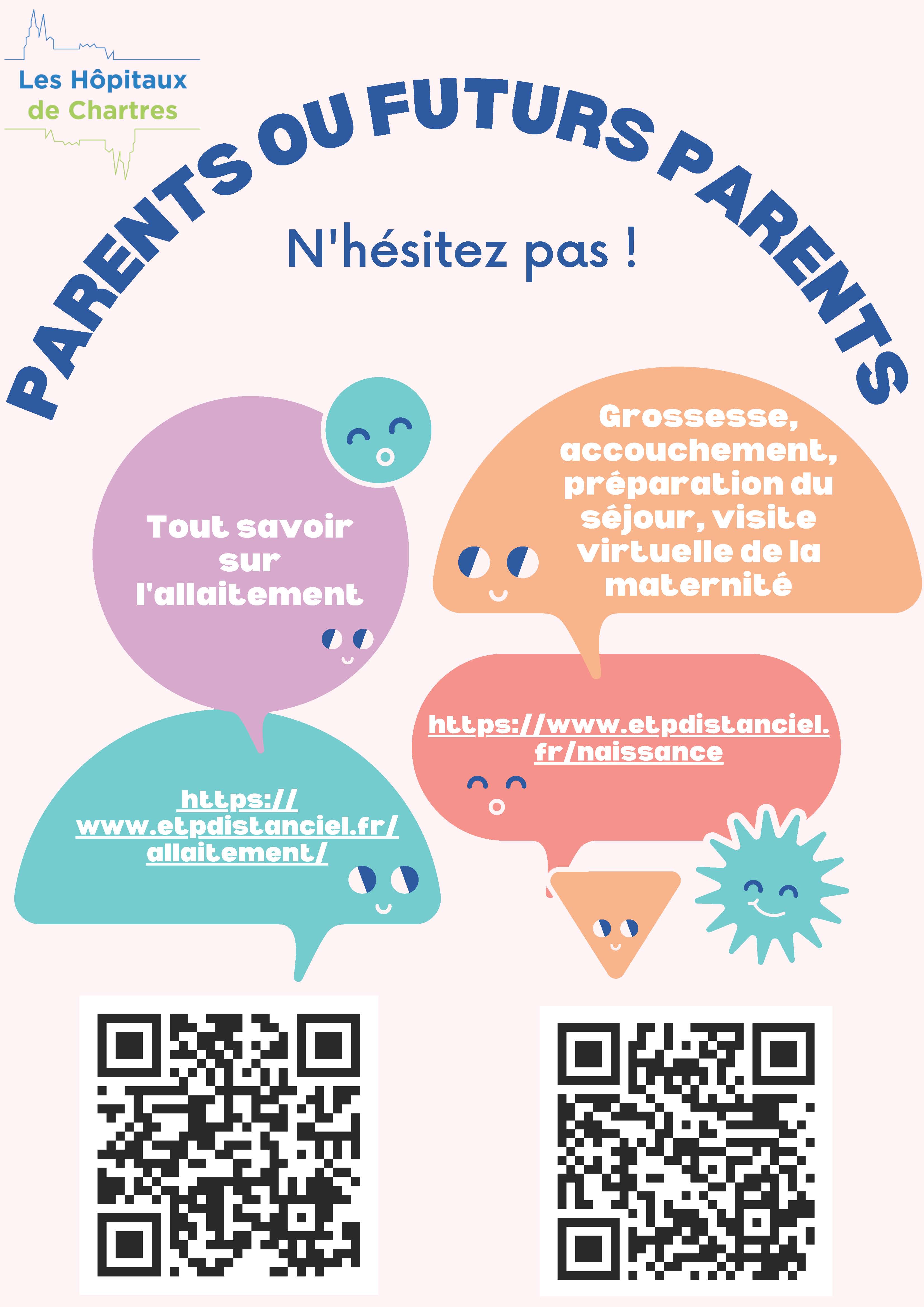 affiche QRcode maternité